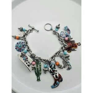 Lunch At The Ritz ~ 2GO ~ Whimsical Western Themed Charm Bracelet
